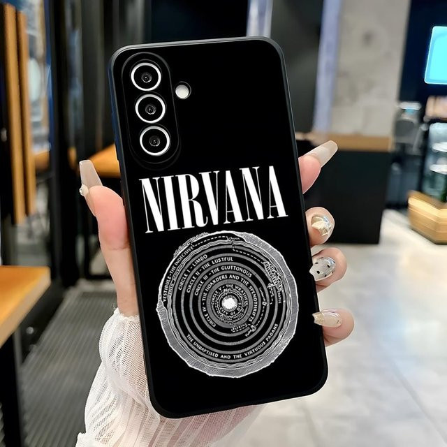 N-Nirvana Rockband Handyhülle für Samsung Galaxy S26 S25 Plus S23 FE S22 Ultra S21 Plus S20 Plus in Schwarz - Bild 1