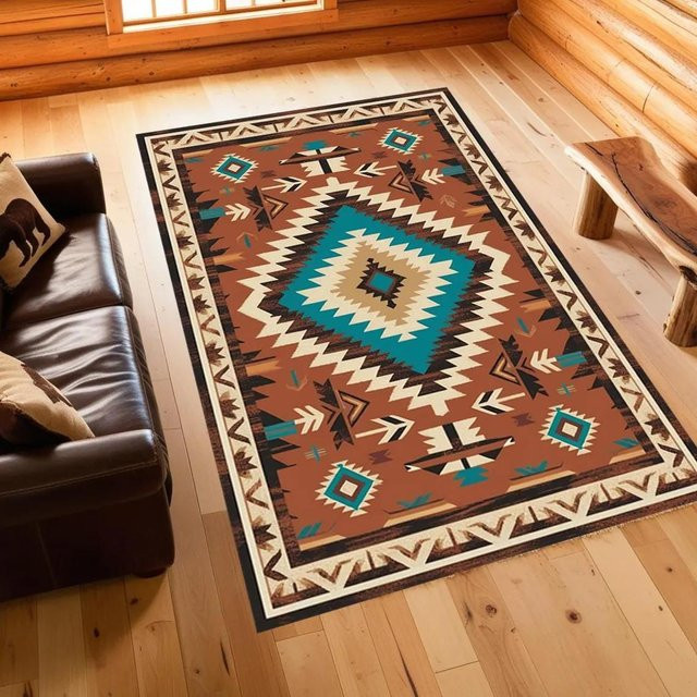 Lodestar Bohemia Teppich in Multicolour, moderner und ethnischer Design-Teppich aus Polyester, rutschfest, B/T: 120 x 160 cm - Bild 1