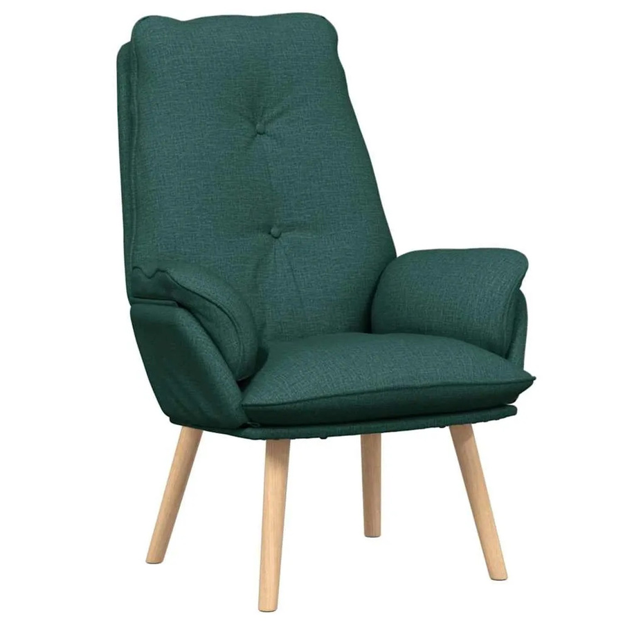 vidaXL Relaxsessel Dunkelgrün mit Armlehnen und Metallrahmen, B/T/H: 69 x 74 x 93 cm - Bild 2