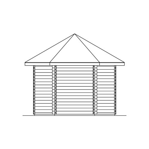 SKANHOLZ Pavillon Madeira 2 aus Fichte in Beige mit Spitzdach und Dacheindeckung, B/T: 350 x 373 cm - Bild 2