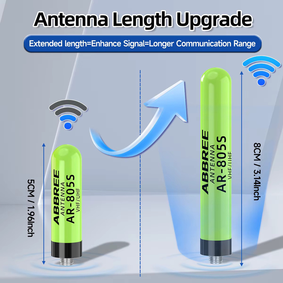 ABBREE AR-805 PLUS AR-805S Dualband Walkie-Talkie-Antenne mit SMA-Buchse High-Gain für Baofeng UV-5R AR-152 PRO UV-21 PRO Amateurfunk - Bild 3