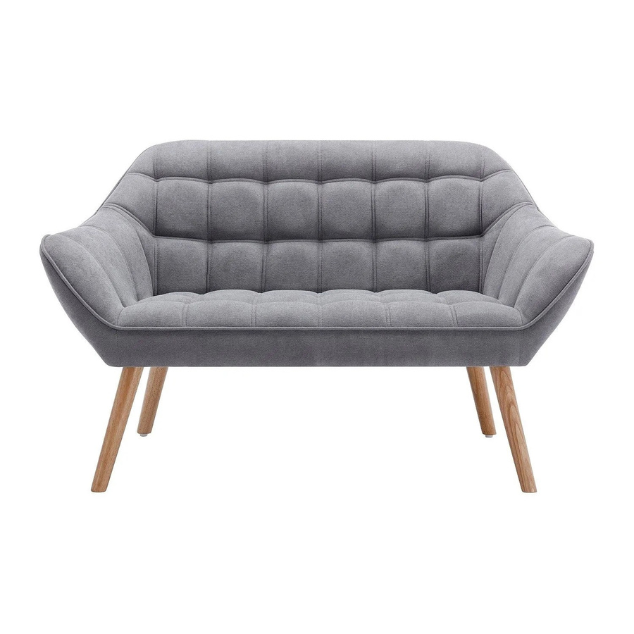 Vente-unique Sofa Caserta Grau Stoff Breite: 127 cm - Bild 2