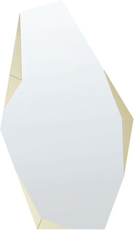 Beliani Wandspiegel aus Glas in Silber und Gold, abstrakte unregelmäßige Form, rahmenlos, B: 68 cm, H: 120 cm - Bild 1