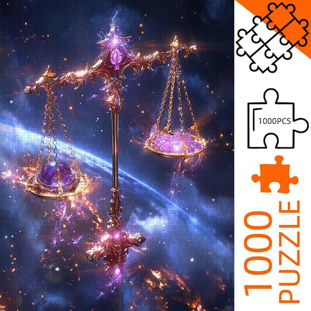 AZNM Waage-Sternzeichen Puzzle, 1.000 Teile, Weltraum - Bild 1