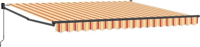 vidaXL Einziehbare Markise aus Polyester und Aluminium in Gelb und Orange B/T: 400 x 300 cm - Bild 1