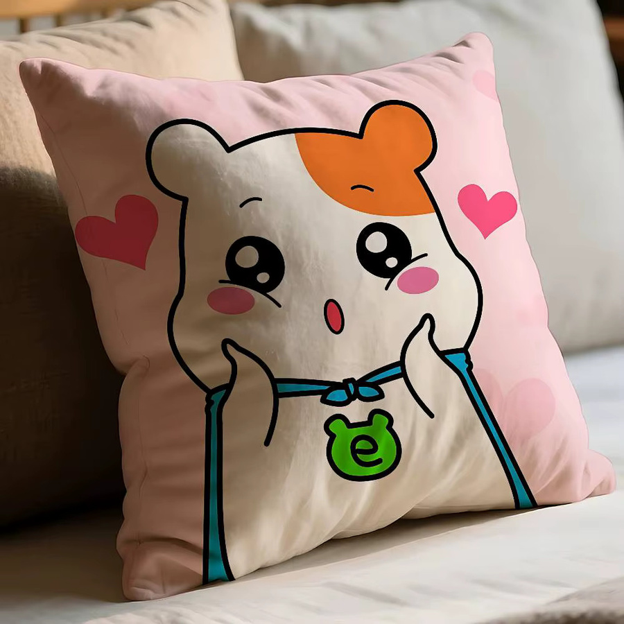 E-Ebichu Kissenbezug mit Tier-Motiv in Pink, quadratisch, B/B/H: 40 x 40 x 40 cm - Bild 2