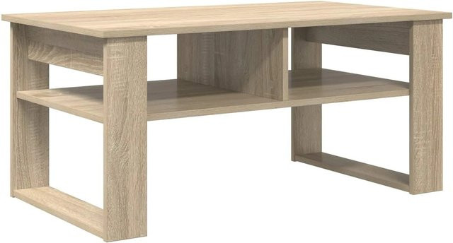 vidaXL Couchtisch Sonoma-Eiche in Braun und Beige, moderner rechteckiger Couchtisch aus Holzwerkstoff, B/T/H: 96 x 54 x 44 cm - Bild 1