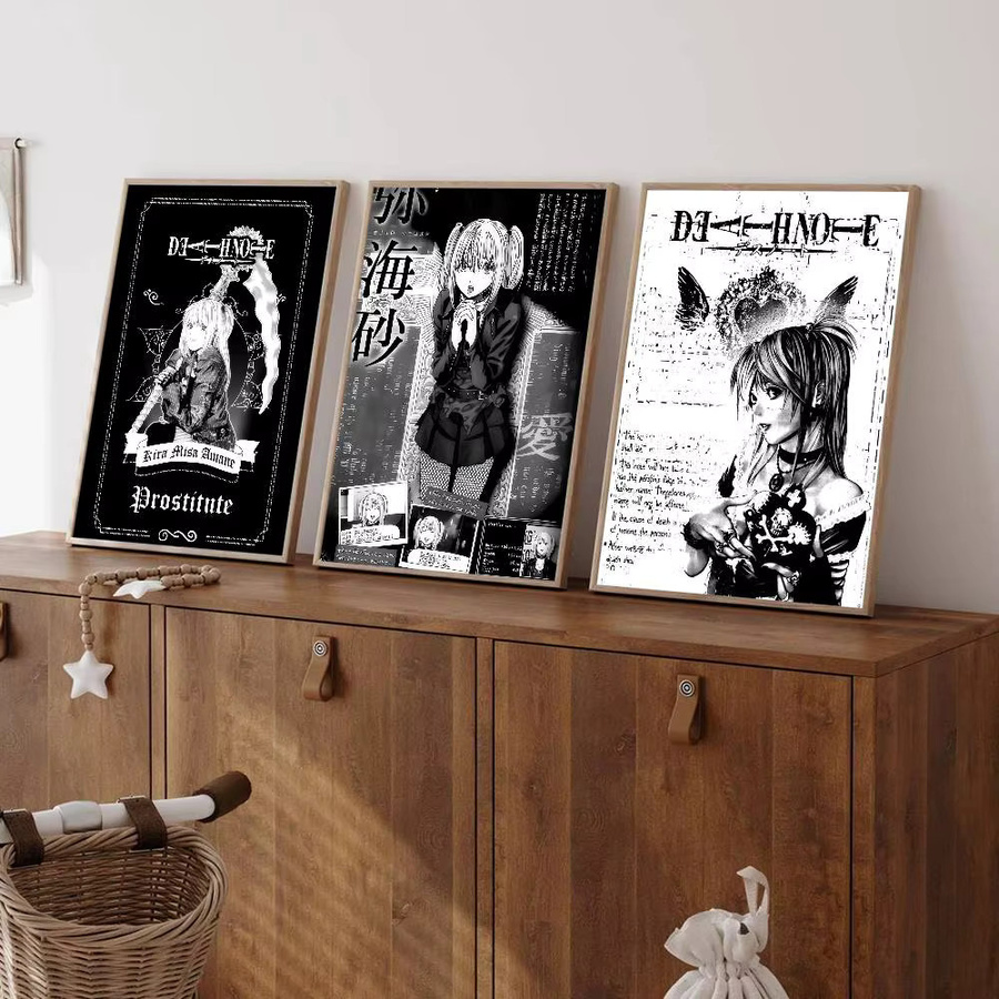 Vintage Anime Misa Death Note DIY Klebeposter in Weiß als dekorative Illustration - Bild 1