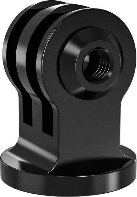 Mini-Stativ-Adapter mit 1/4 Zoll Schraubenloch und M5-Schraube für GoPro 13, Insta360 X5 und Osmo Action 6, schwarzer Selfie-Stick-Anschluss und erweitertes Einbeinstativ - Bild 1