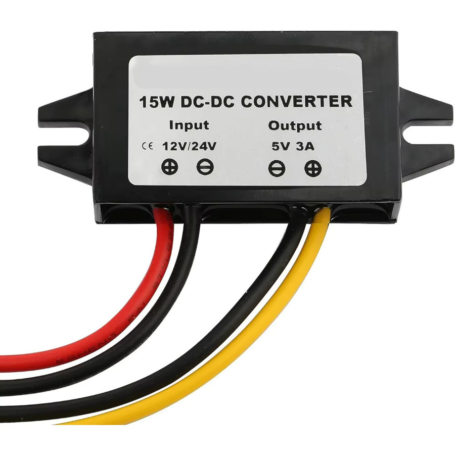Waohei DC-DC Step Down Konverter 12V auf 5V 3A mit USB-A und USB-C Anschluss in Schwarz - Bild 5