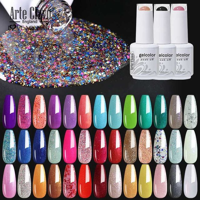 Arte Clavo Glitzer-Gel-Nagellack, 15 ml, schimmernd - Bild 1