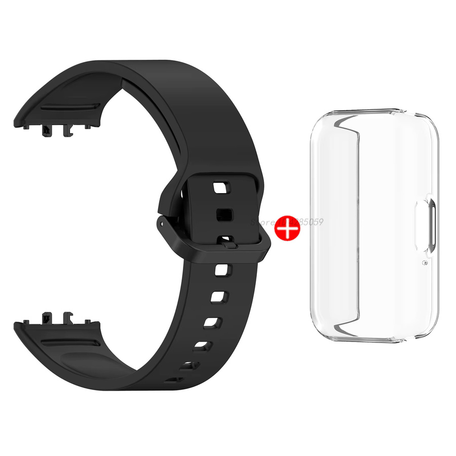 Tamister Uhrenarmband Silikon, Schwarz, Unisex, Samsung Galaxy Fit 3 - Bild 1