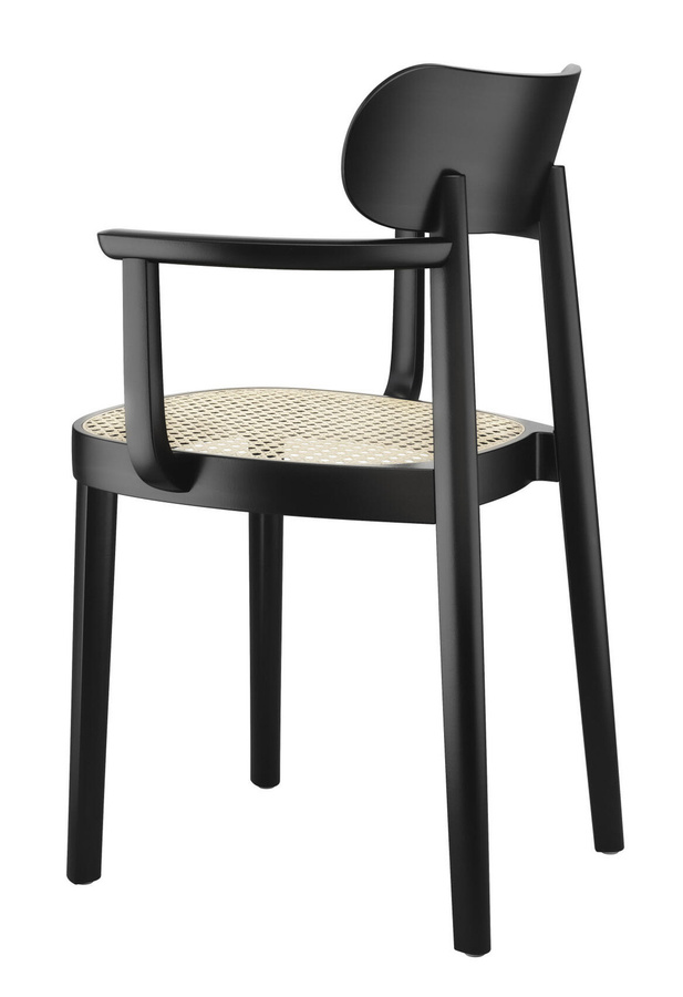 Thonet 118 F Armlehnstuhl aus Buche in Bucheschwarz matt - Bild 4