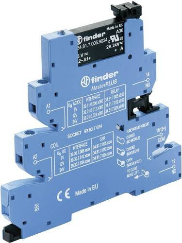 Finder Halbleiterrelais 39.30.7.024.9024 in Blau mit 2A und max. 24 V/DC Schaltspannung - Bild 1