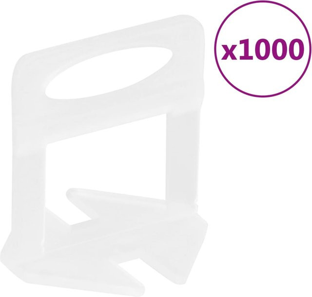 Vidaxl Fliesen Nivellierkeile aus Nylon in Weiß, 1000 Stück, 1 mm - Bild 1