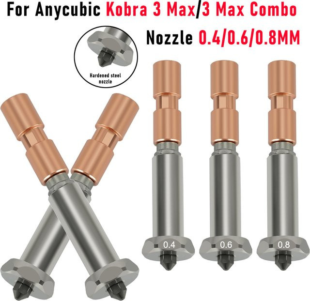 Anycubic Düse für Kobra 3 Max und Kobra 3 Max Combo mit schnellem Aufheizen in 0,4mm, 0,6mm oder 0,8mm - Bild 1