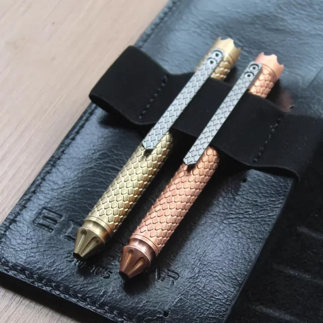 VALYRIAN EDC Signatur Stift aus Messing und Kupfer mit Titanlegierung in Gold - Bild 1