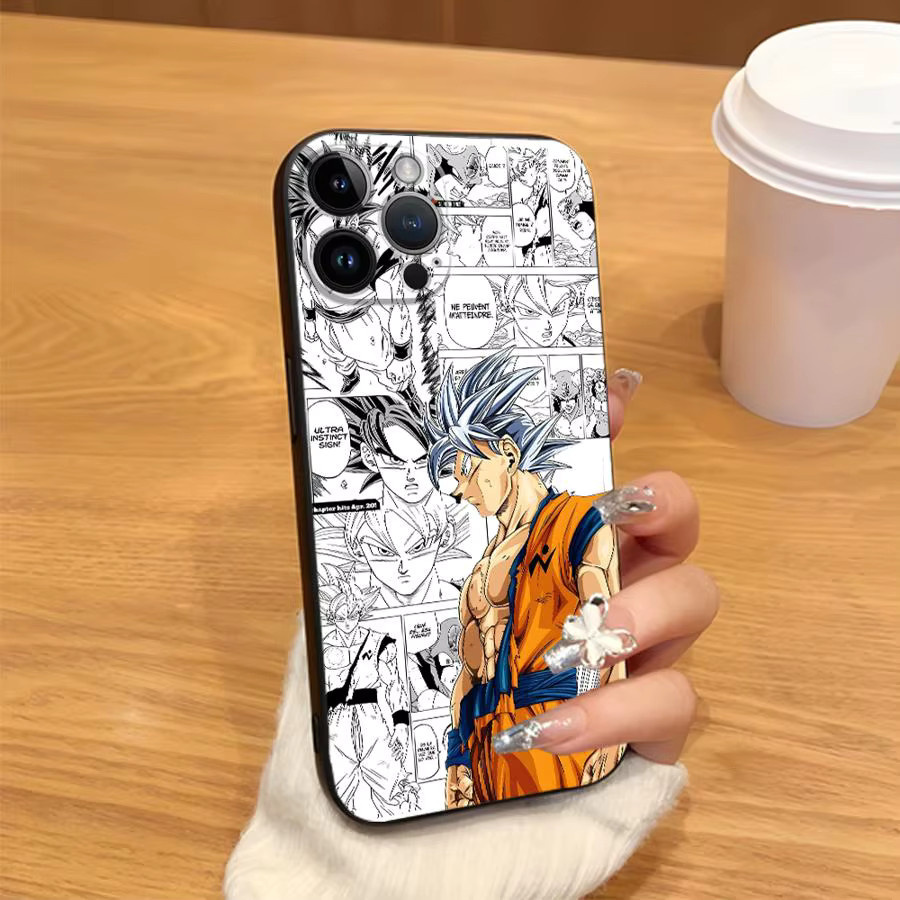 Dragon Ball Goku und Son Gohan Handyhülle für iPhone Modelle in Schwarz und Multicolour, weiche Schutzhülle - Bild 2