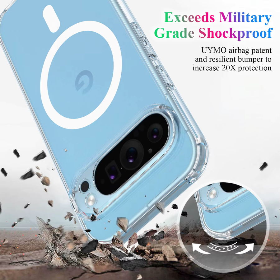 Magnetische transparente Acryl Hard Case Schutzhülle für Google Pixel 10 9 Pro XL 8 7 6 kompatibel mit MagSafe und kabellosem Laden - Bild 6