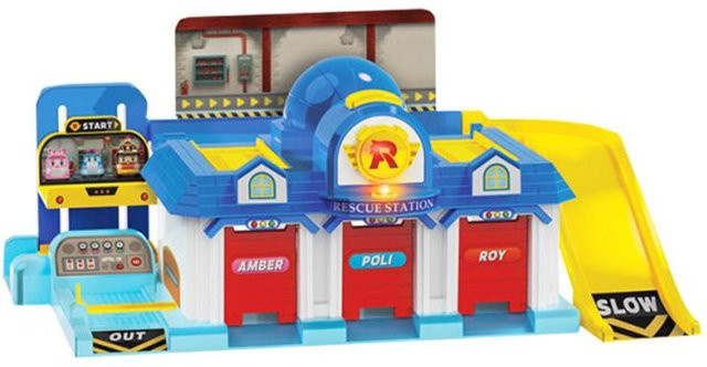 ToyTreasure Los geht's Hauptquartier, blau, mit Plastik-Miniauto POLI - Bild 1