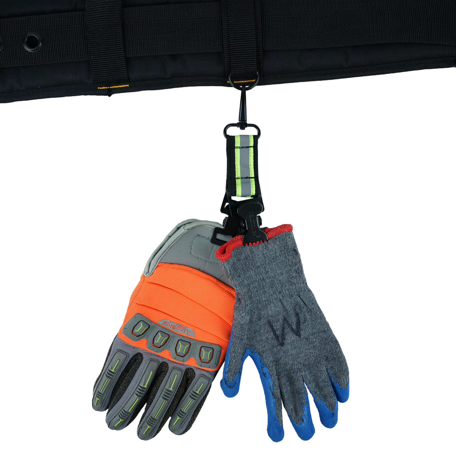 Kunn Sicherheits-Handschuhhalter mit Krokodilklemme in Orange und Schwarz - Bild 4