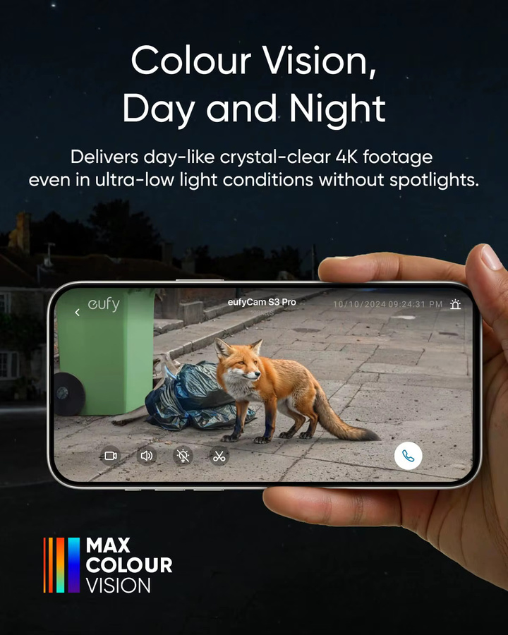 eufyCam S3 Pro 4 Kamera-Set, 4K kabellose Solar-Außenüberwachungskameras in Weiß mit MaxColor Nachtsicht, Forever Power 2.0, Gesichtserkennung KI und erweiterbarem lokalem Speicher - Bild 2