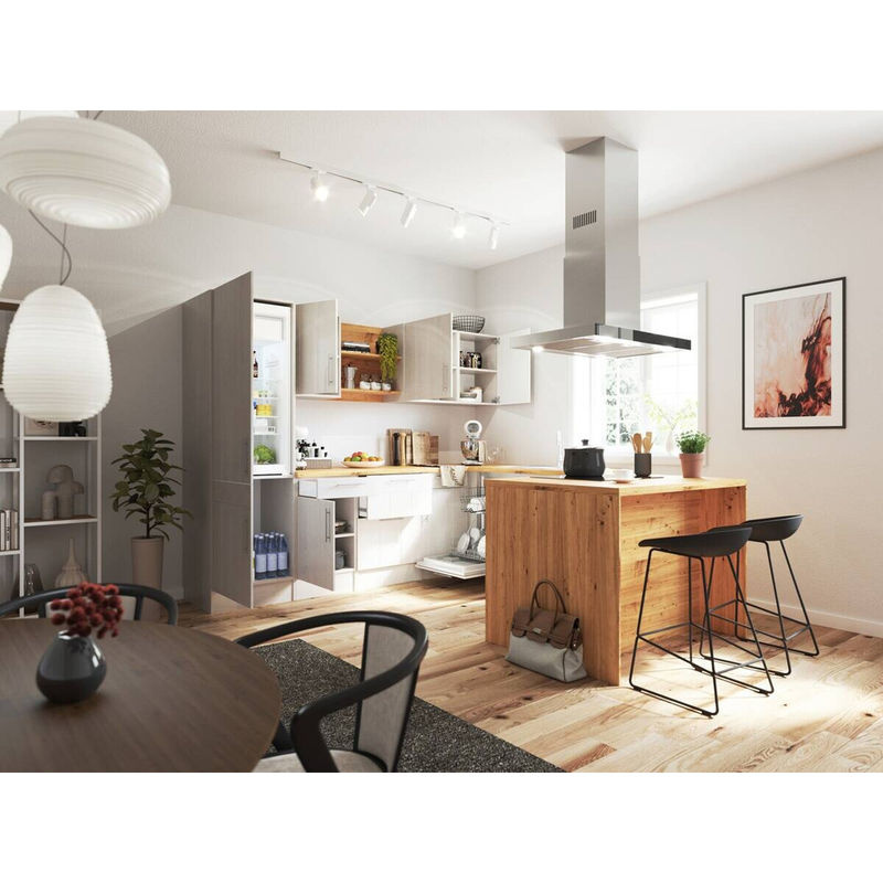 Respekta Landhaus Winkelküche Anton in Lärche Weiß mit Soft-Close-Türen und Schubladen - Bild 4