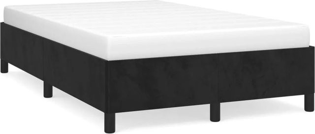 vidaXL Bettgestell aus Samt in Schwarz, B/T/H: 120 x 200 x 35 cm - Bild 1