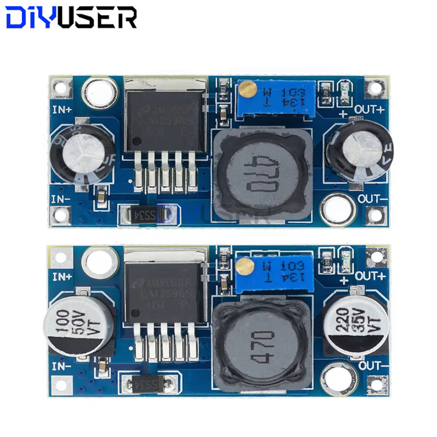 DIYUSER LM2596S DC-DC-Abwärtswandler einstellbares Netzteilmodul 3A 4-35V auf 1,23-30V in Blau - Bild 2