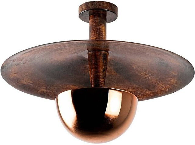 Opviq Deckenleuchte Kurt aus Metall in Kupfer, B/H/T: 48 x 35 x 48 cm, G9 Fassung - Bild 1