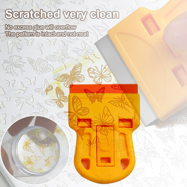 KuZHEN Nail Art Stamping Schaber, Reinigung und Kleber Entfernung Spachtel - Bild 1