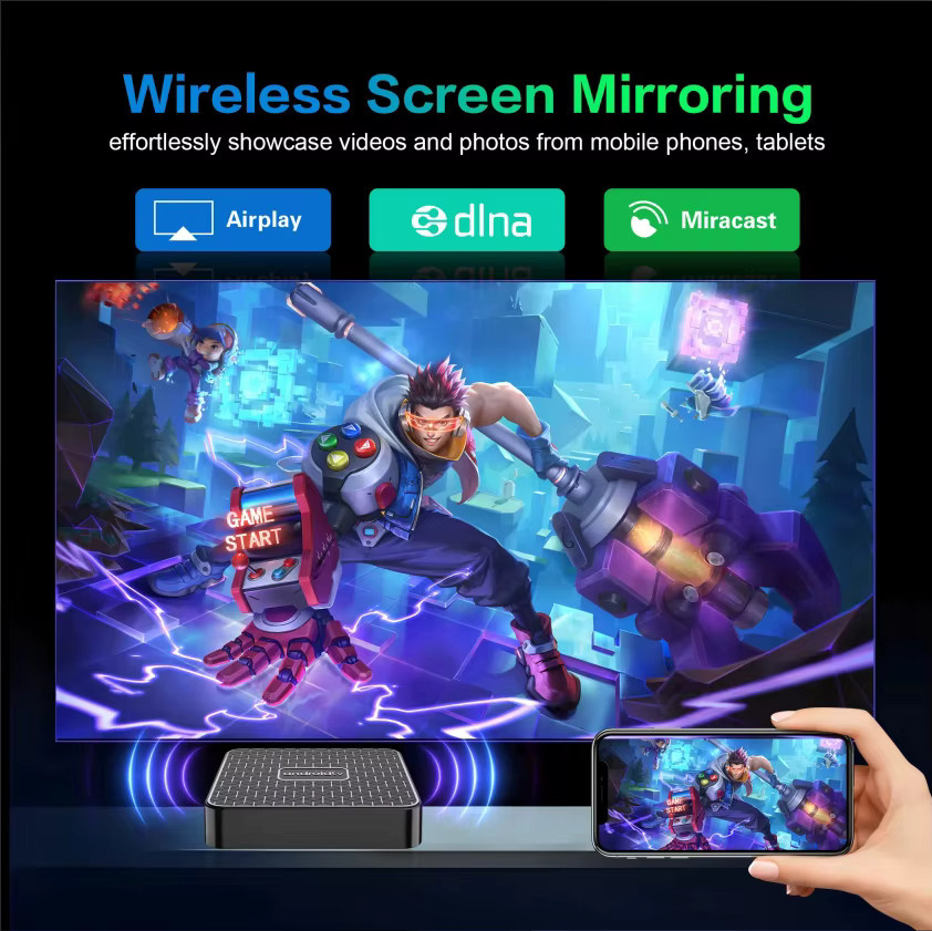 YOZHIXU Smart Android 16 TV-Box Media Streamer mit 8GB RAM und 128GB Speicher, Rockchip RK3518 T8S, 8K Video Unterstützung, Google Assistant und Bluetooth 6.0, Schwarz - Bild 2
