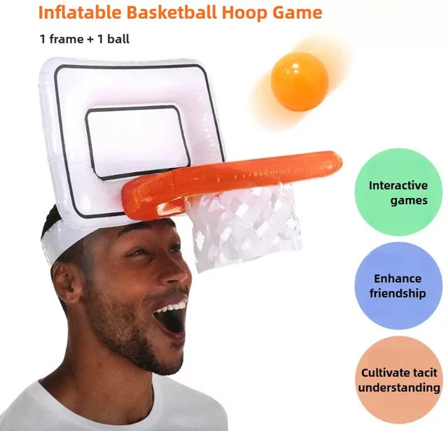 MYGVN Basketball-Wurfspiel, Aufblasbares Stirnband, Reifen-Set - Bild 1