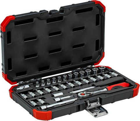 Gedore red Steckschlüsselsatz 1/4 Zoll, 33-teilig, rot/schwarz, aus Chrom-Vanadium und Edelstahl - Bild 4