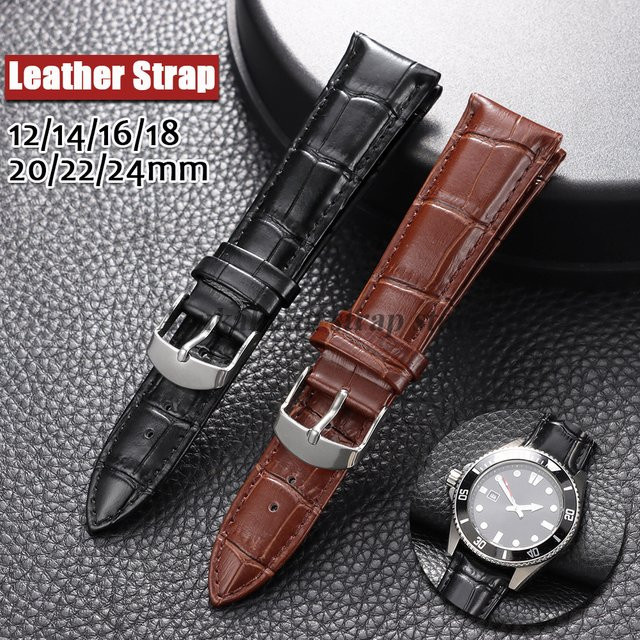 asukaband Uhrenarmband Leder, Schwarz, Herren und Damen - Bild 1