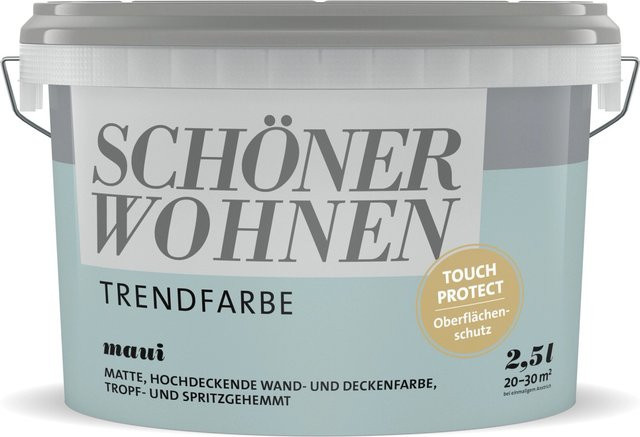 Schöner Wohnen Dispersionsfarbe Maui matt, Blau/Mehrfarbig, 2,5 l - Bild 1
