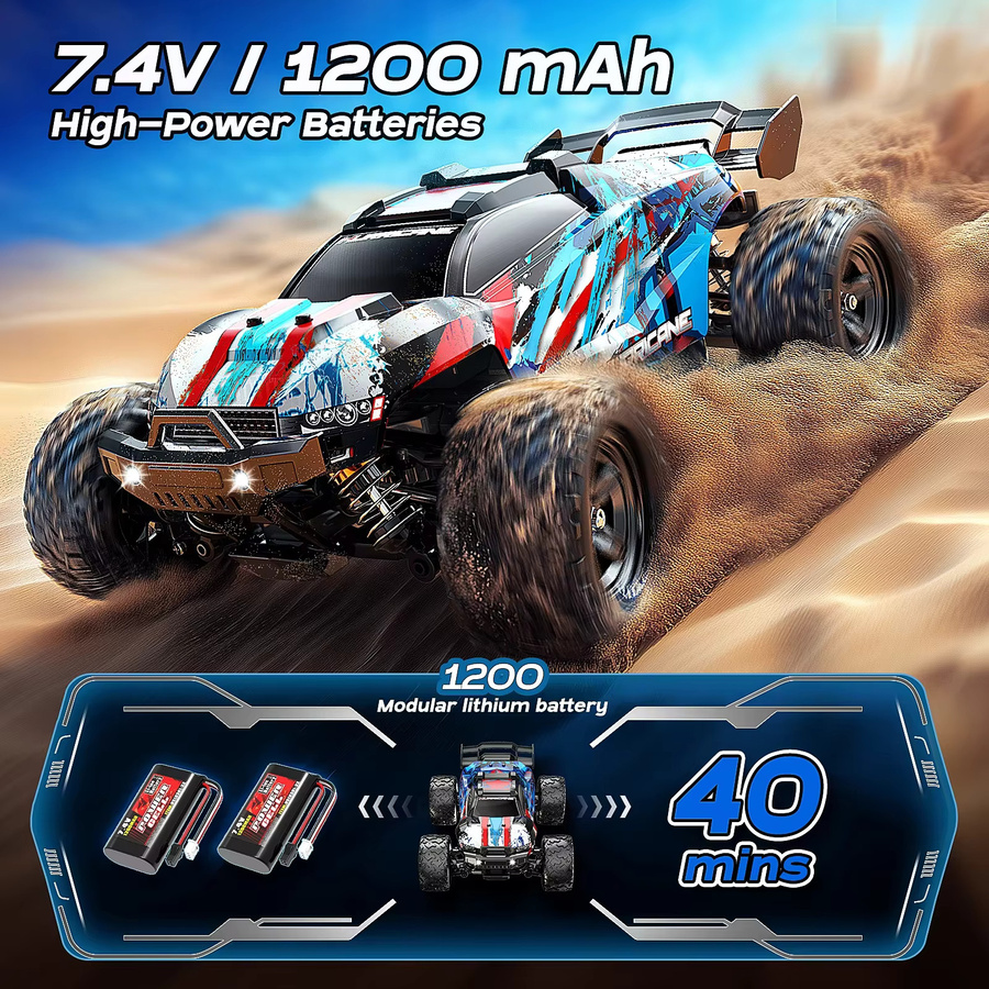 Womaqu 4x4 RC-Auto, ferngesteuertes Offroad-Auto, Maßstab 1:18, 2 Batterien - Bild 3