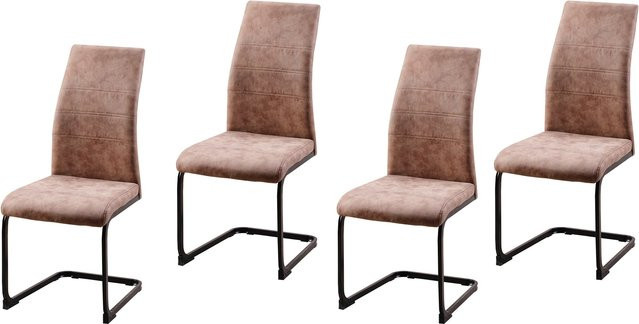 HTI-Living Schwingstuhl SallyP in Braun mit Kunstlederbezug und modernem Design - Bild 1