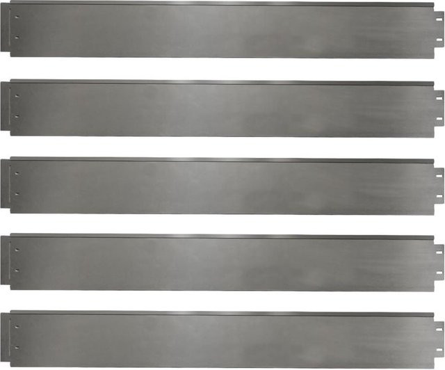 OK-Living Rasenkante aus Metall in Silber als Beeteinfassung und Beetumrandung für deinen Garten, Länge: 25 m, Höhe: 14 cm, Breite: 100 cm - Bild 1