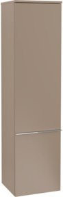 V&B Venticello Hochschrank für das Badezimmer mit Glastüren und Regalböden, Farbe Schwarz, B/T/H: 40,4 x 37,2 x 154,6 cm - Bild 1