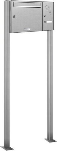 Freistehendes Briefkasten-System von AL BRIEFKASTENSYSTEME in Silber, B/H/T: 153,38 x 150,0 x 11,6 cm - Bild 1