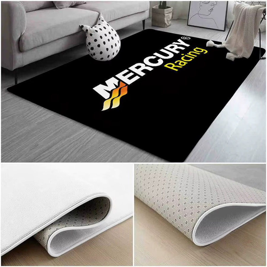 M-Mercury Racing Anti-Rutsch-Fußmatte in Schwarz mit Sport-Design, B/T: 60 x 40 cm - Bild 5