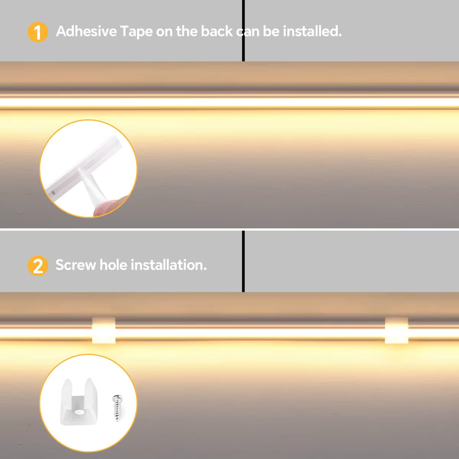 Lcamaw LED Neon Flex Lichtstreifen mit Touch- und Bewegungssensor, 24V, Weiß - Bild 6