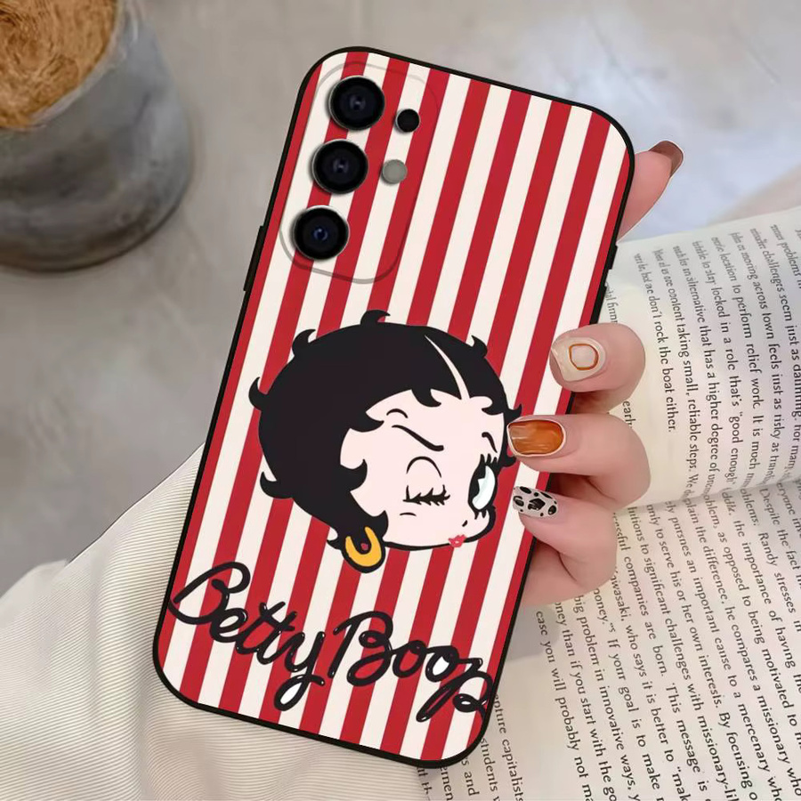B-Betty Handyhülle B-Boop für Samsung Galaxy S25 S24 S23 S22 S21 S20 Ultra Plus FE Lite in Schwarz - Bild 2