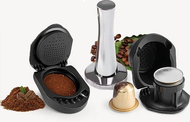 Cafilas Kaffeekapsel-Adapter für Dolce Gusto, wiederverwendbare Kaffeekapsel in Schwarz, kompatibel mit Genio S und Piccolo XS Maschinen - Bild 1