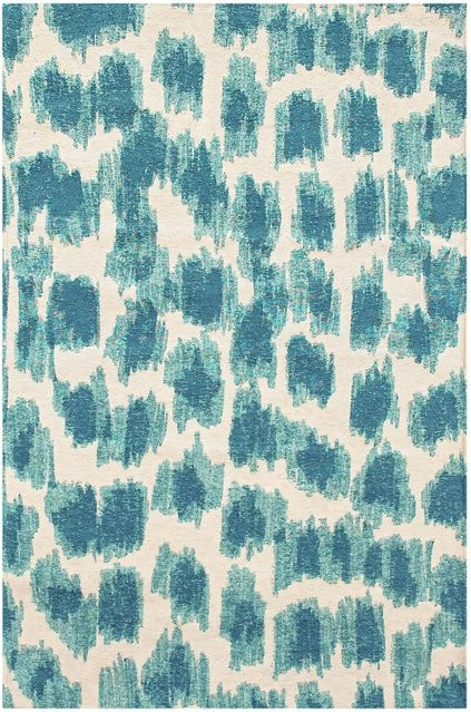 Lola&Moi Teppich Ikat Summer Blue Blau B: 200 cm, T: 280 cm - Bild 1