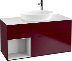 V&B Waschtischunterschrank Finion mit Wandbeleuchtung, Farbe Weiß, Breite: 120 cm, Tiefe: 50,1 cm, Höhe: 50,1 cm - Bild 1