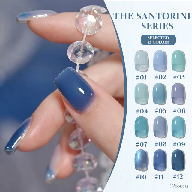 MIANEL Santorini Gel-Nagellack, Blau, Glänzend - Bild 1