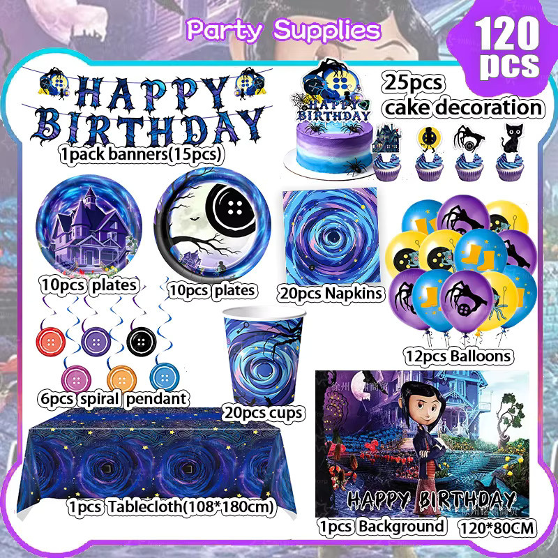 TAKARA TOMY Coraline Geburtstagsdekoration Partyzubehör - Bild 2