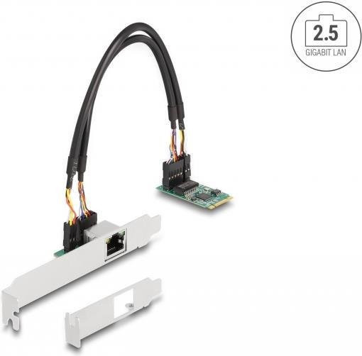 Delock 95272 M.2 PCIe Netzwerkkarte mit 2.5 Gbit/s Ethernet LAN in Silber - Bild 1